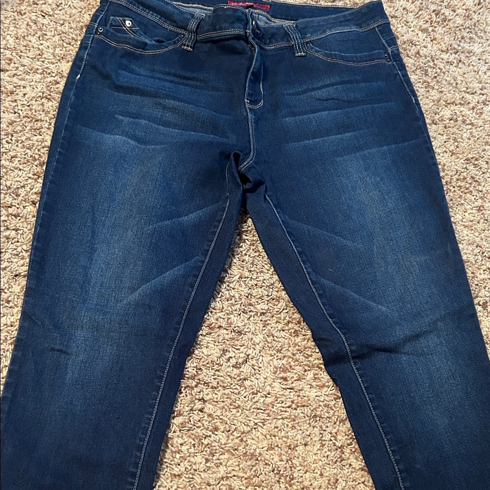 YMI Women's Dark Blue Skinny Jeans - Picture 3 of 8